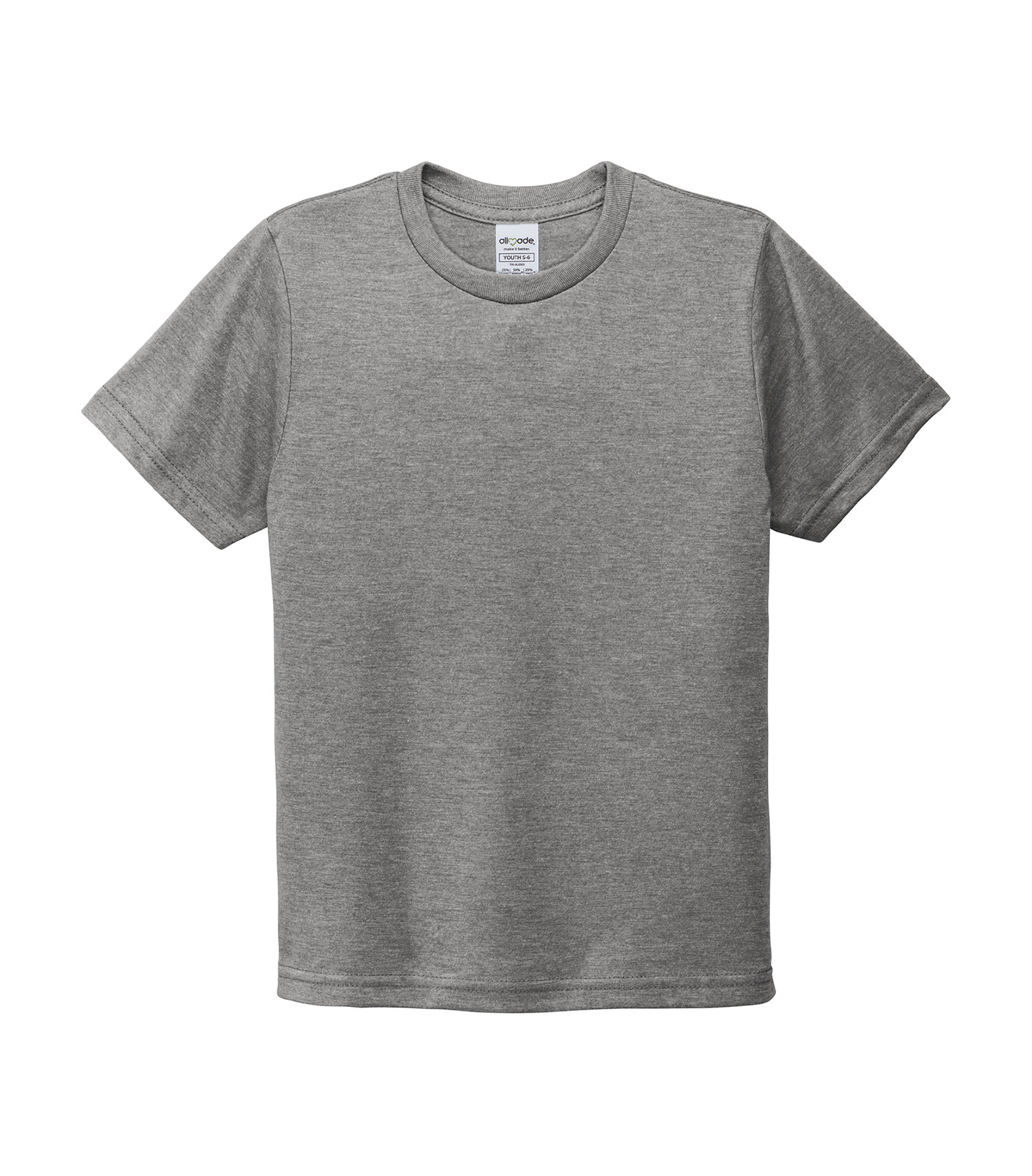 ALLMADE&reg; YOUTH TRI-BLEND TEE — Aluminum Grey