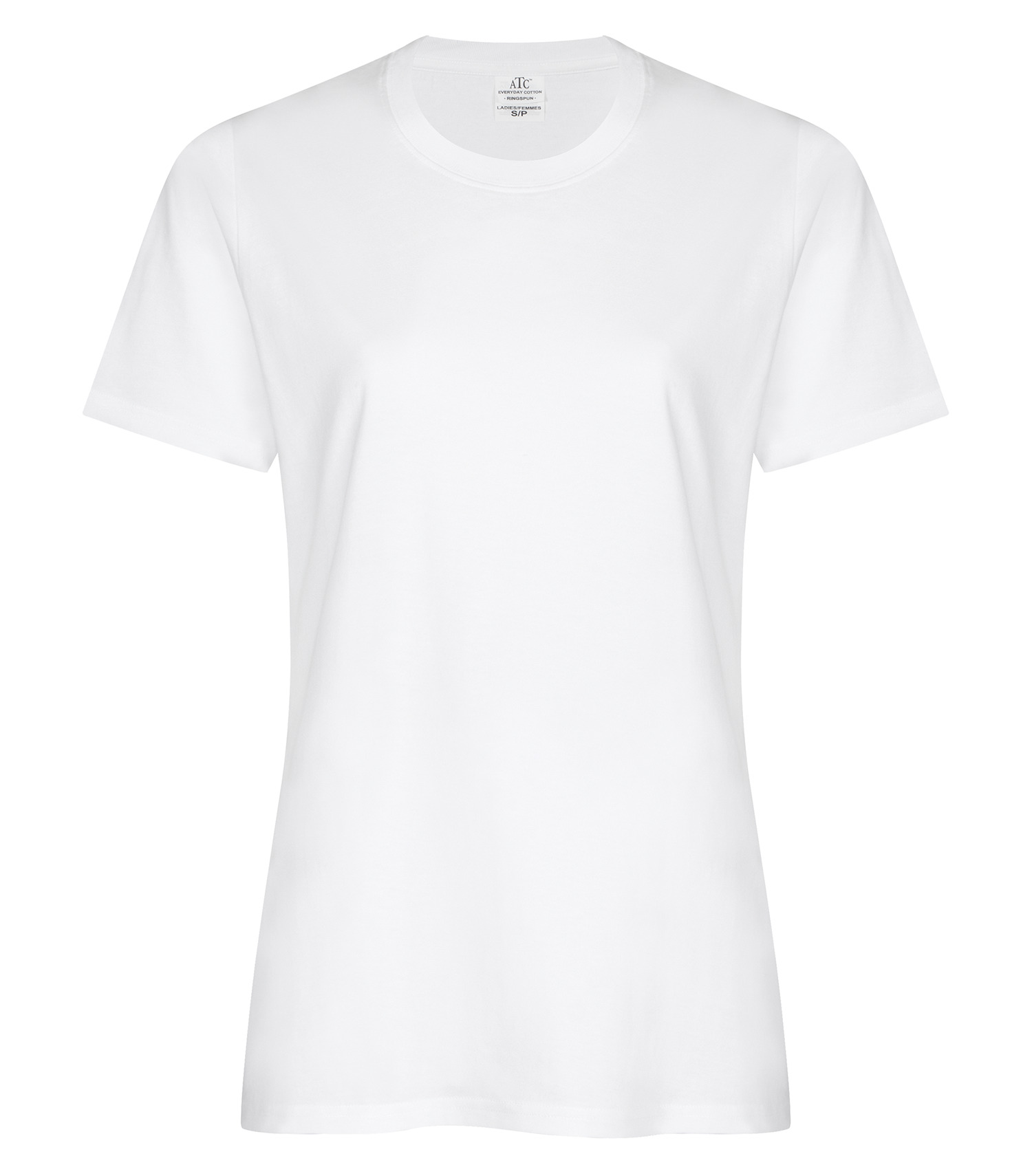 ATC™ Everyday Collection® ATC2000L ATC™ EVERYDAY RING SPUN COTTON LADIES' TEE — White