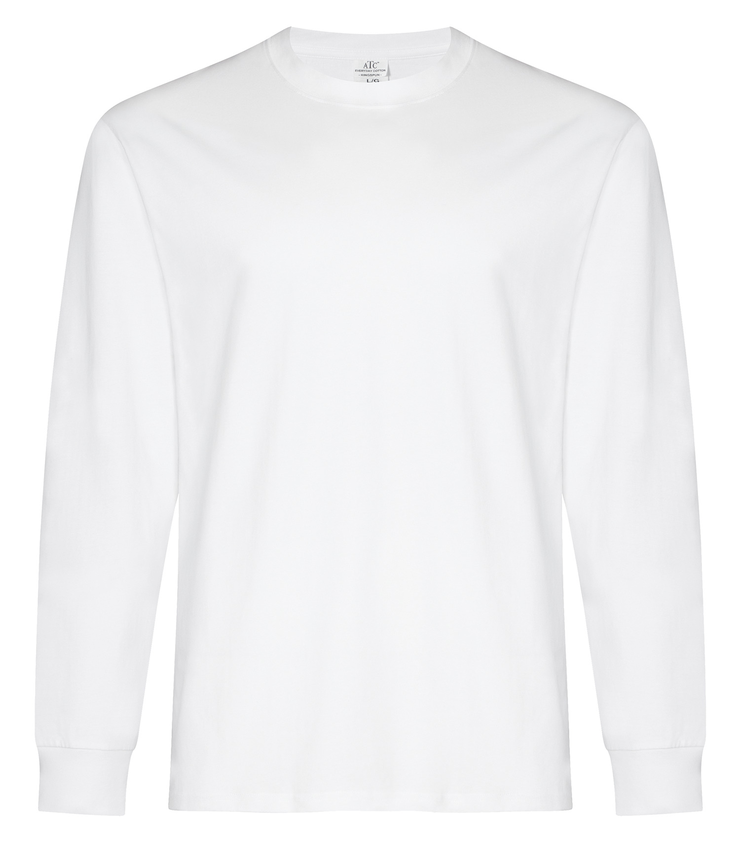 ATC™ Everyday Collection® ATC2015 ATC™ EVERYDAY RING SPUN COTTON LONG SLEEVE TEE — White