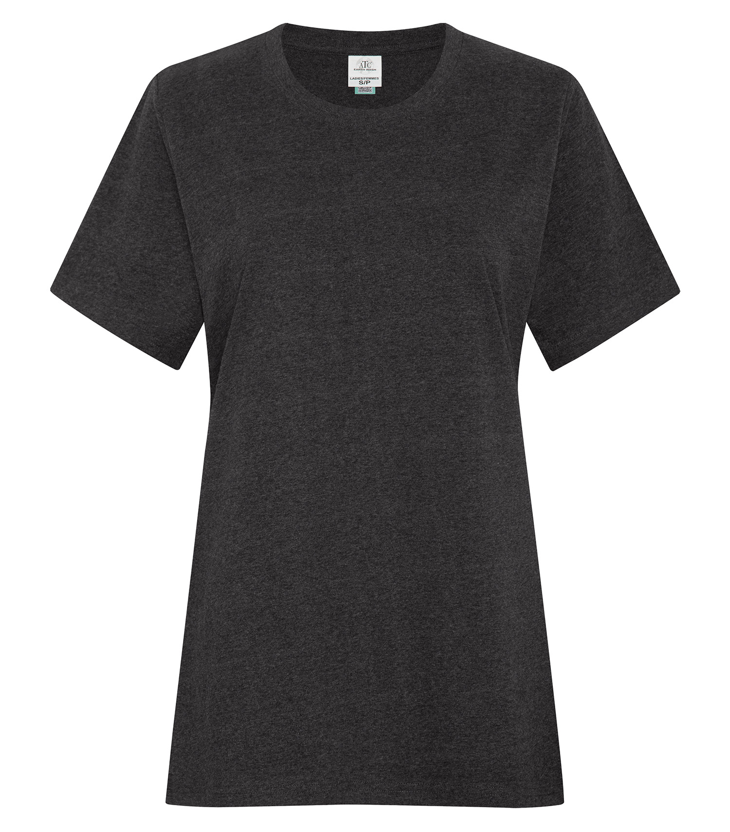 ATC™ Earth Wash® ATC6040L ATC™ EARTH WASH® CVC LADIES' TEE — Earth Black