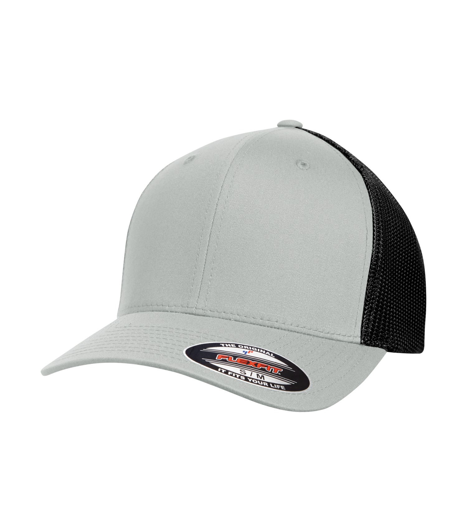 ATC™ Flexfit® ATC6511 ATC™ FLEXFIT® TRUCKER MESH — Silver/Black