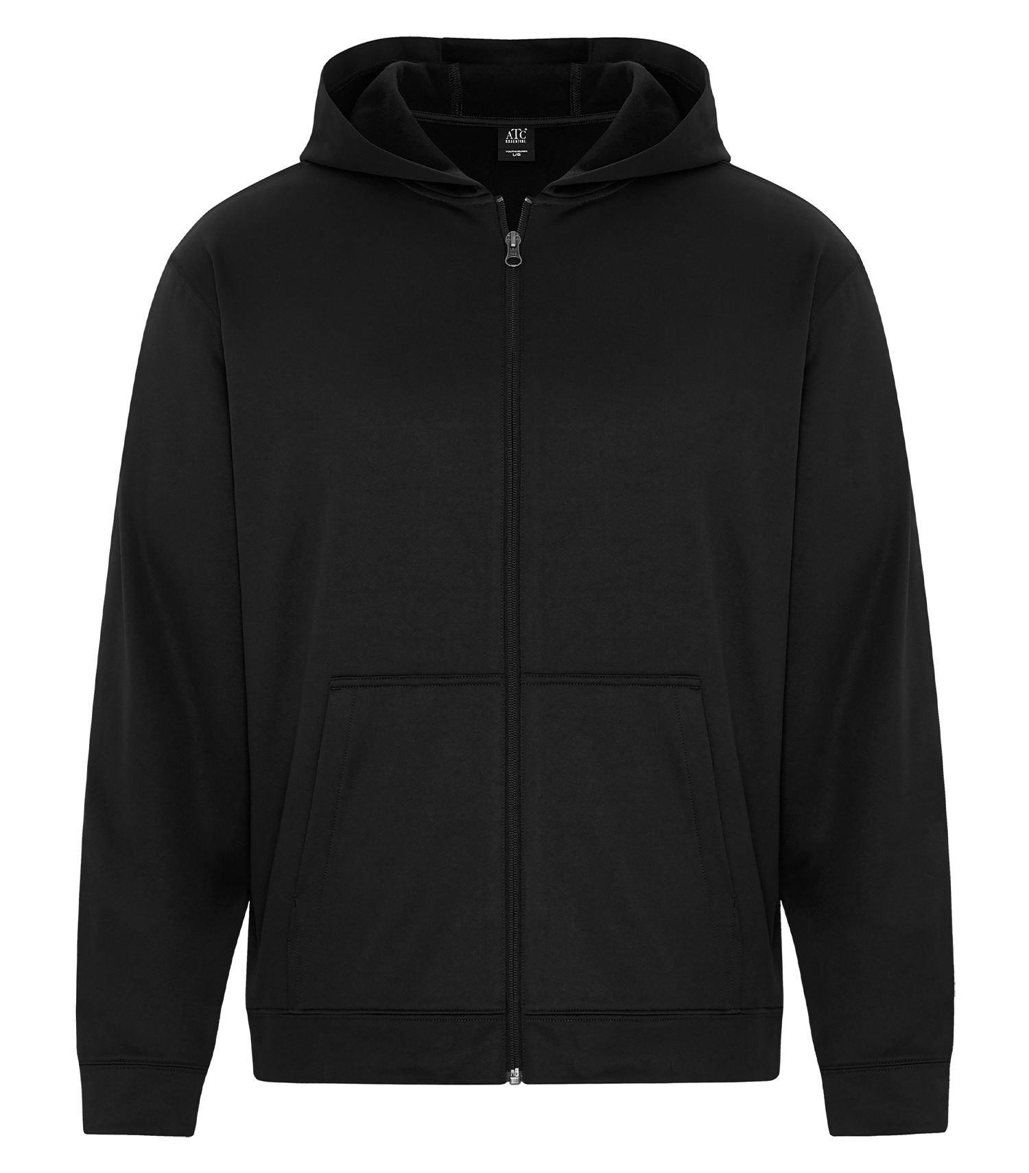 ATC Essential® ATCF2110 ATC ESSENTIAL&reg; PERFORMANCE FULL ZIP HOODIE — Black