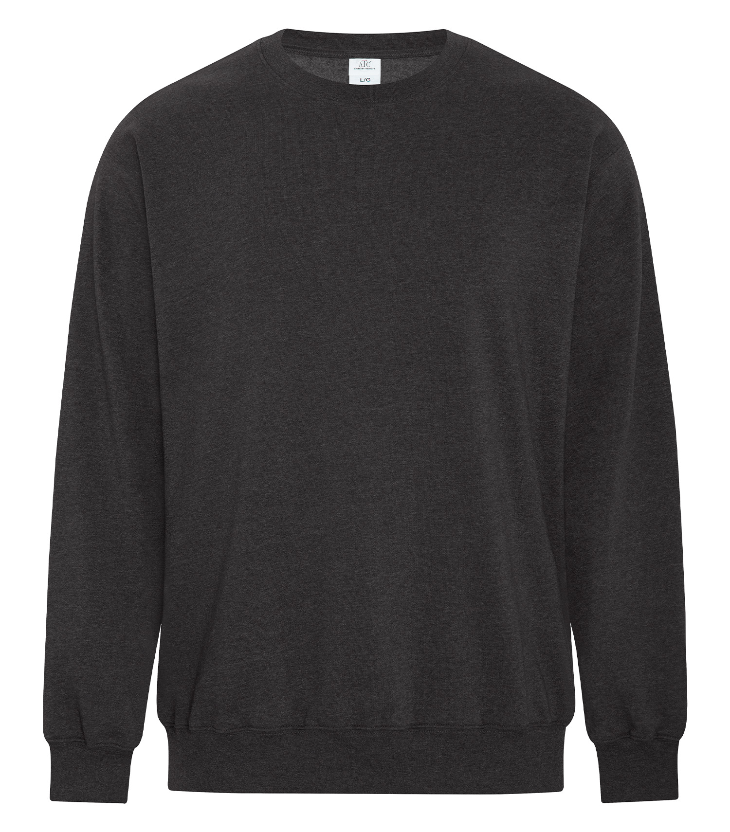 ATC™ Earth Wash® ATCF6400 ATC™ EARTH WASH® TOURBILLON FLEECE CREWNECK SWEATSHIRT — Earth Black