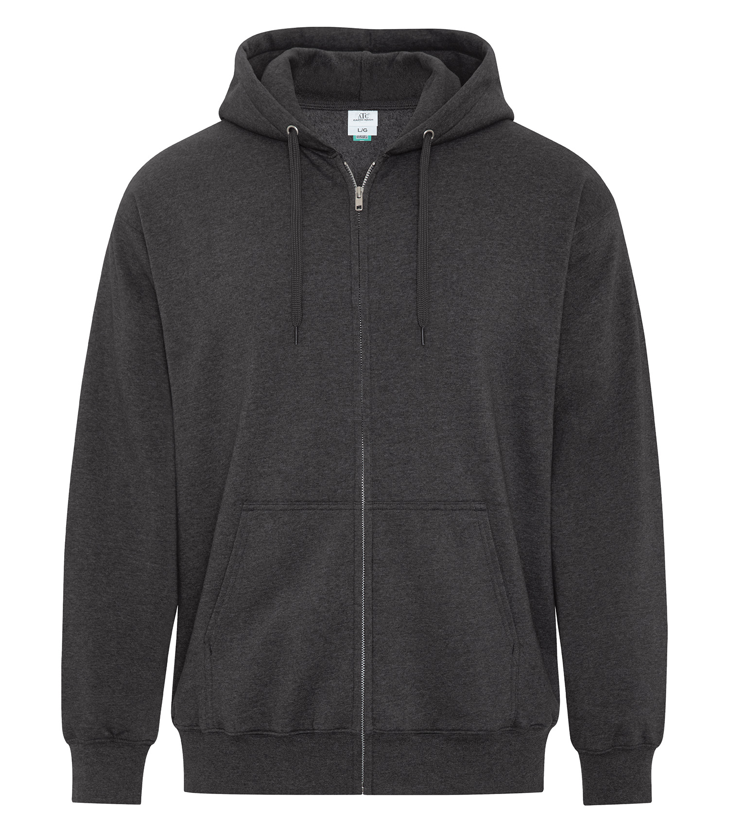 ATC™ Earth Wash® ATCF6600 ATC™ EARTH WASH® TOURBILLON FLEECE FULL ZIP HOODIE — Earth Black