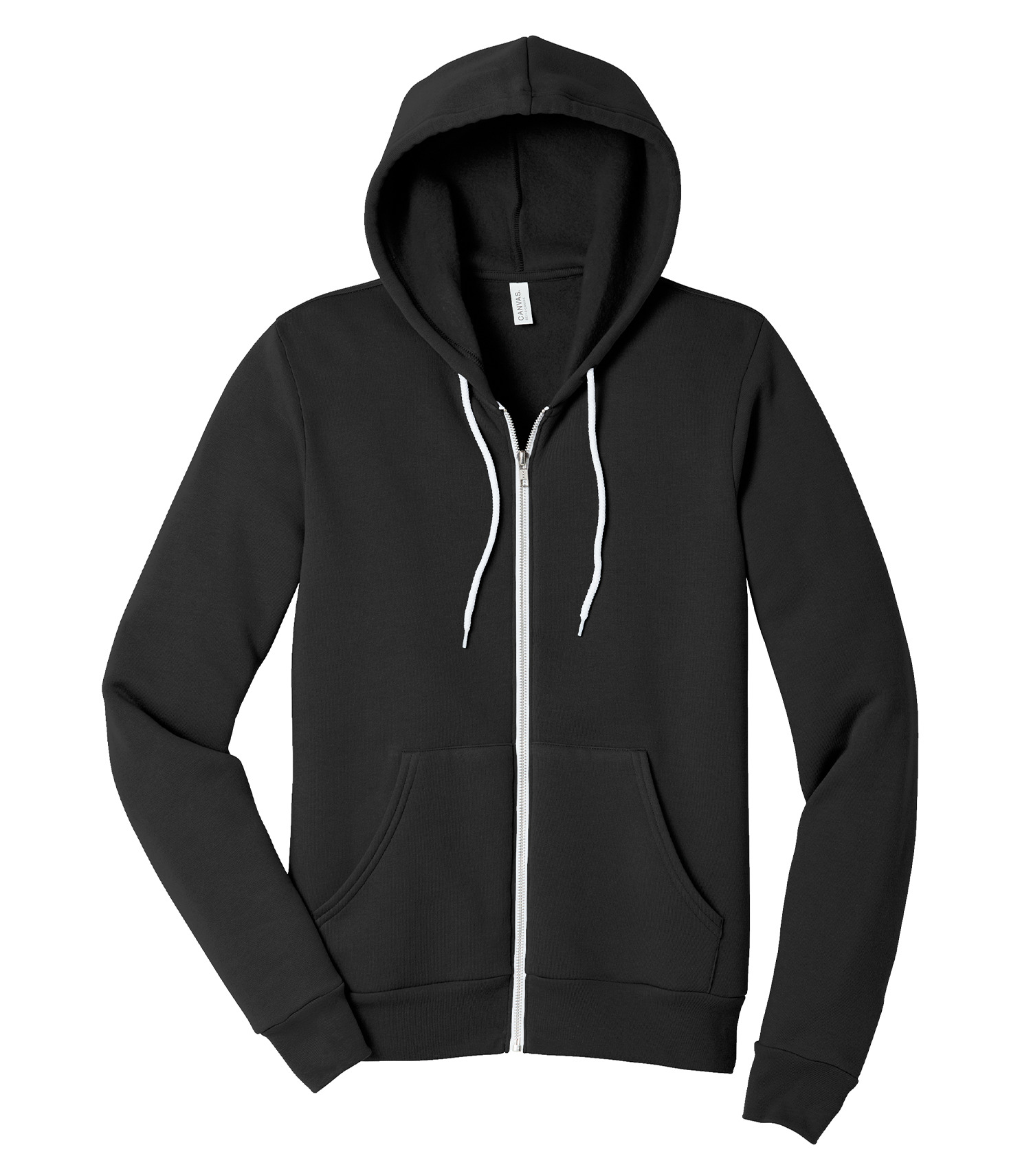 Bella + Canvas® BC3739 BELLA+CANVAS® UNISEX SPONGE FLEECE FULL-ZIP HOODIE — Black