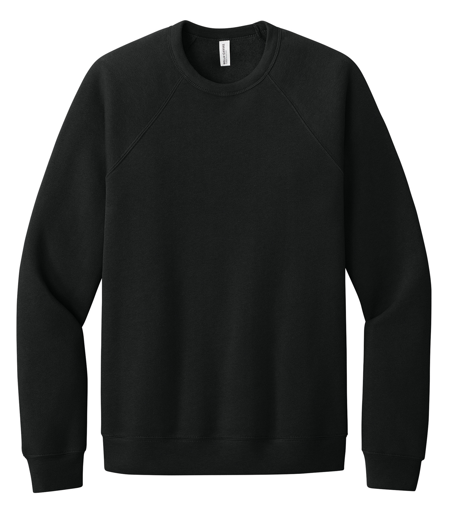 Bella + Canvas® BC3901 BELLA+CANVAS® UNISEX SPONGE FLEECE RAGLAN SWEATSHIRT — Black