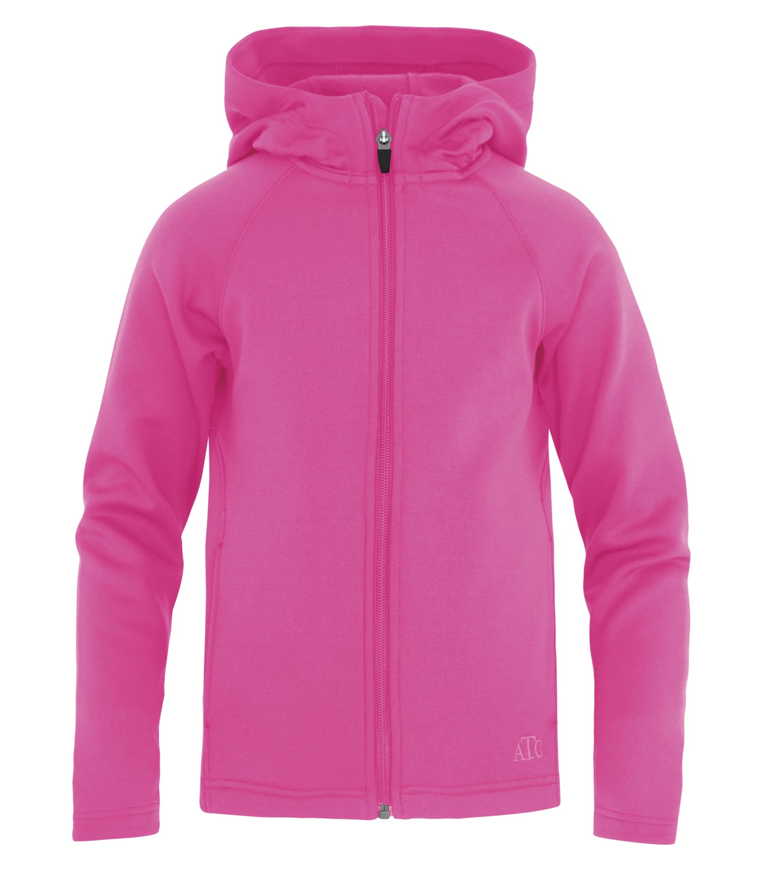 ATC™ G221 DISCONTINUED ATC™ PTECH® FLEECE HOODED GIRLS' JACKET — Raspberry