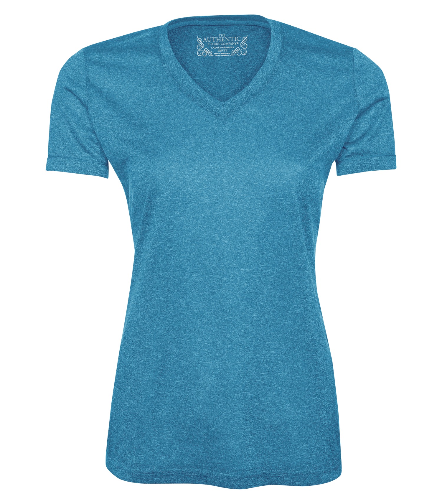ATC™ L3517 ATC™ PRO TEAM HEATHER ProFORMANCE V-NECK LADIES' TEE — Blue Wake Heather