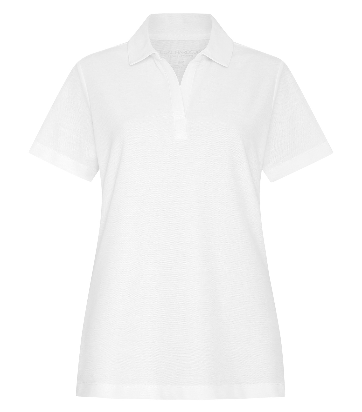 Coal Harbour® L4047 COAL HARBOUR&reg; EVERYDAY CVC LADIES’ POLO — White