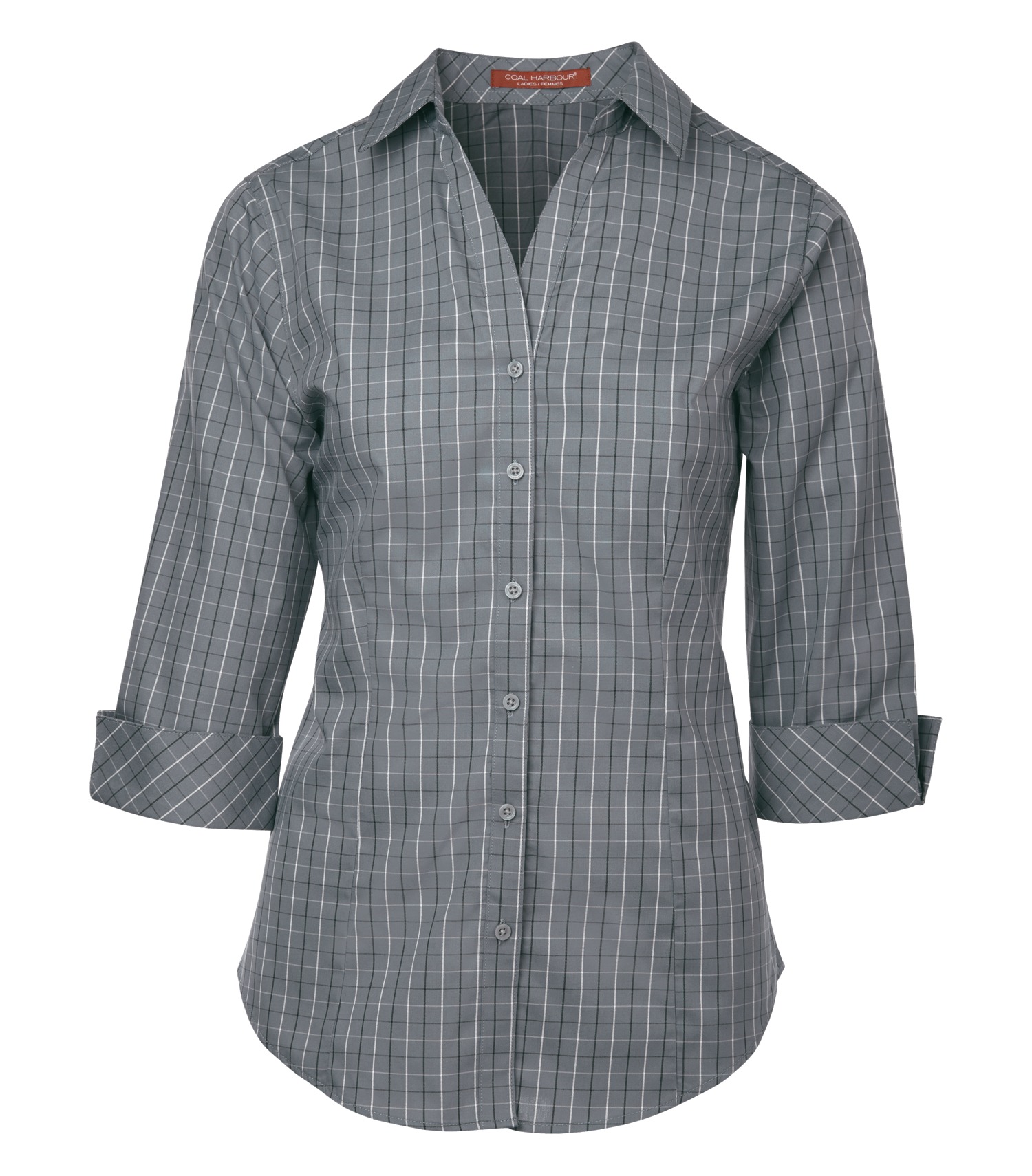 Coal Harbour® L6005 COAL HARBOUR® TATTERSALL CHECK WOVEN LADIES' SHIRT