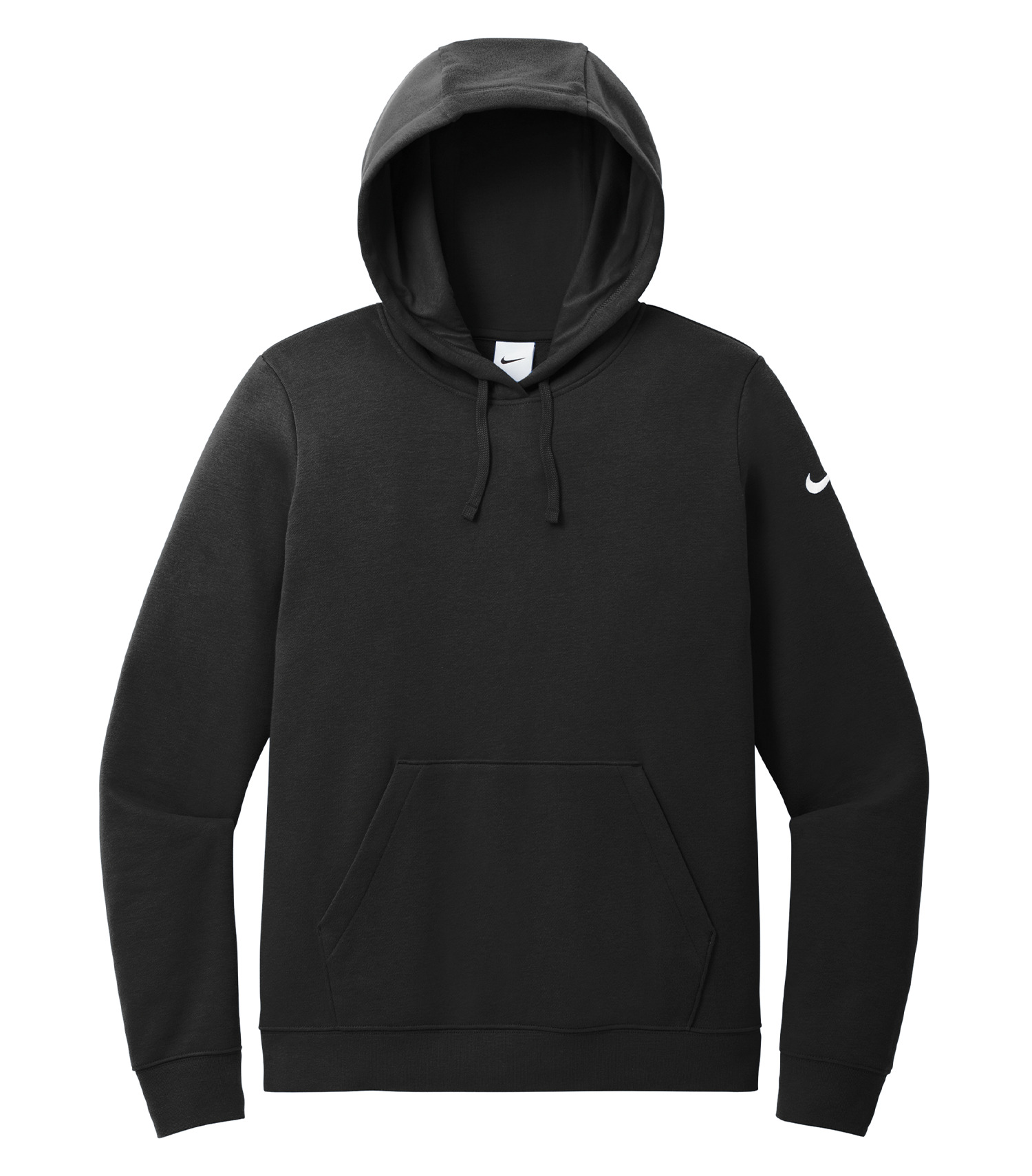 Nike NKFD9889 NIKE CLUB FLEECE SLEEVE SWOOSH LADIES' HOODIE — Black