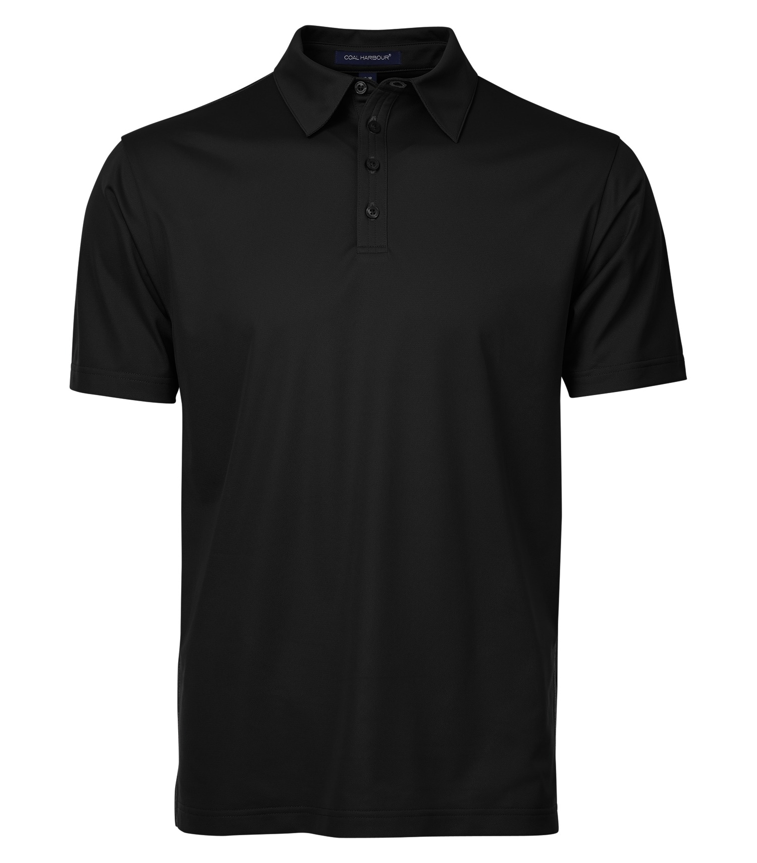 Coal Harbour® S4006 DISCONTINUED COAL HARBOUR® SNAG RESISTANT CONTRAST STITCH POLO — Black/Iron Grey