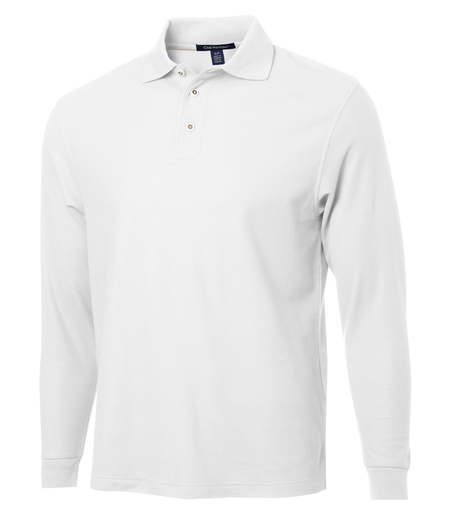 Coal Harbour® S431 DISCONTINUED COAL HARBOUR® SILK TOUCH LONG SLEEVE POLO — White