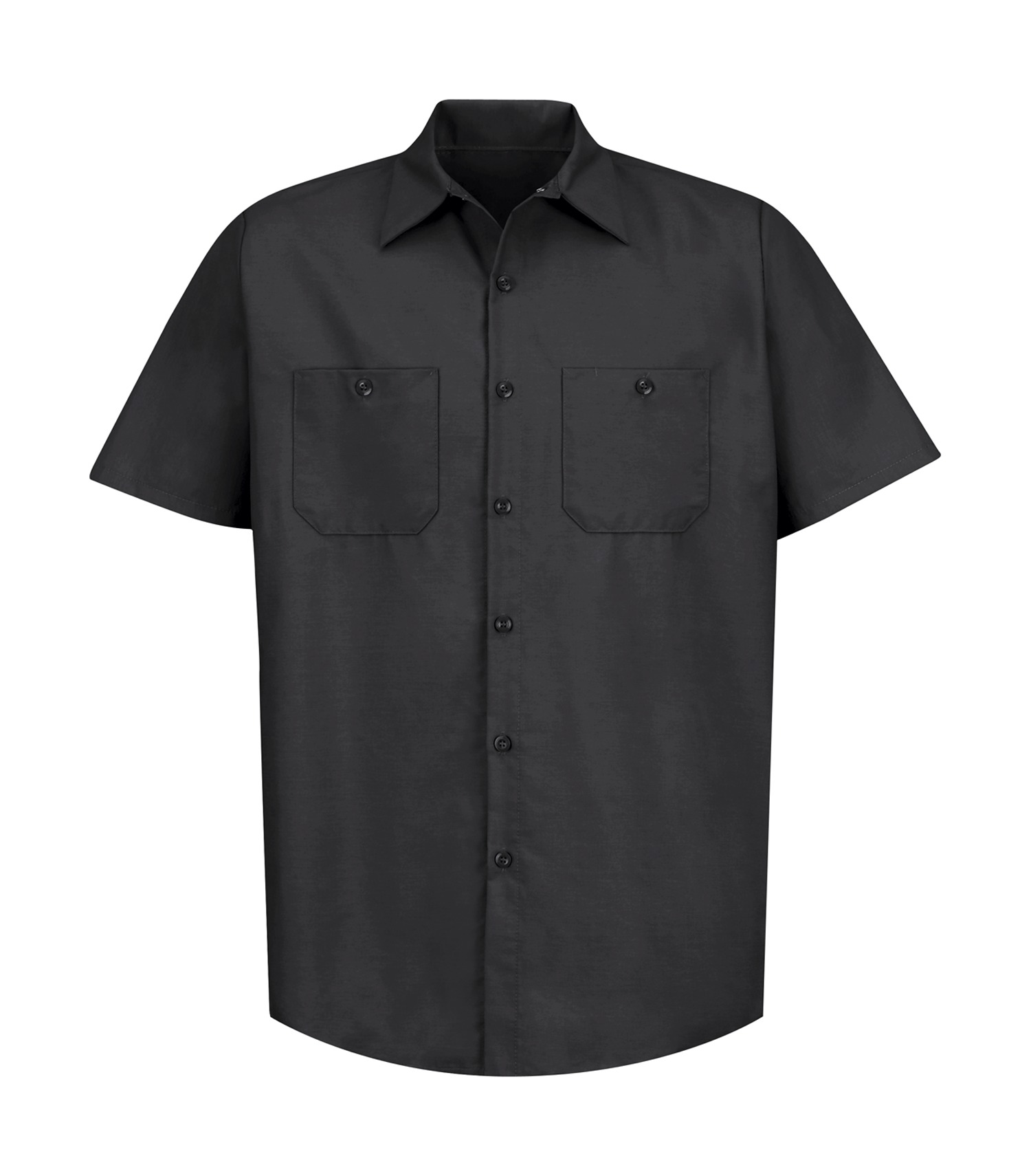 RED KAP® INDUSTRIAL SHORT SLEEVE WORK SHIRT — Black