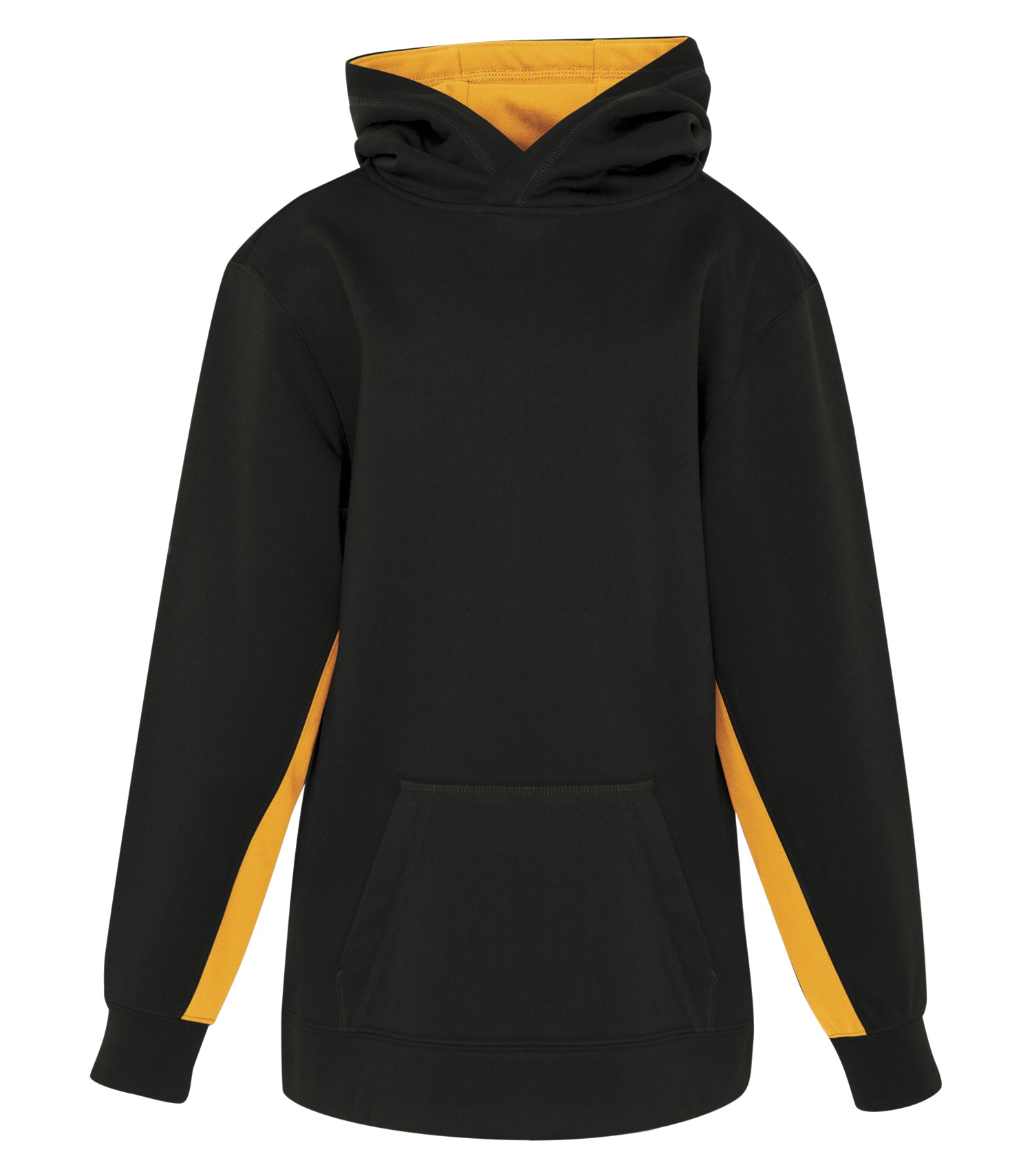 ATC™ GAME DAY™ FLEECE COLOUR BLOCK YOUTH HOODIE — Black/Gold