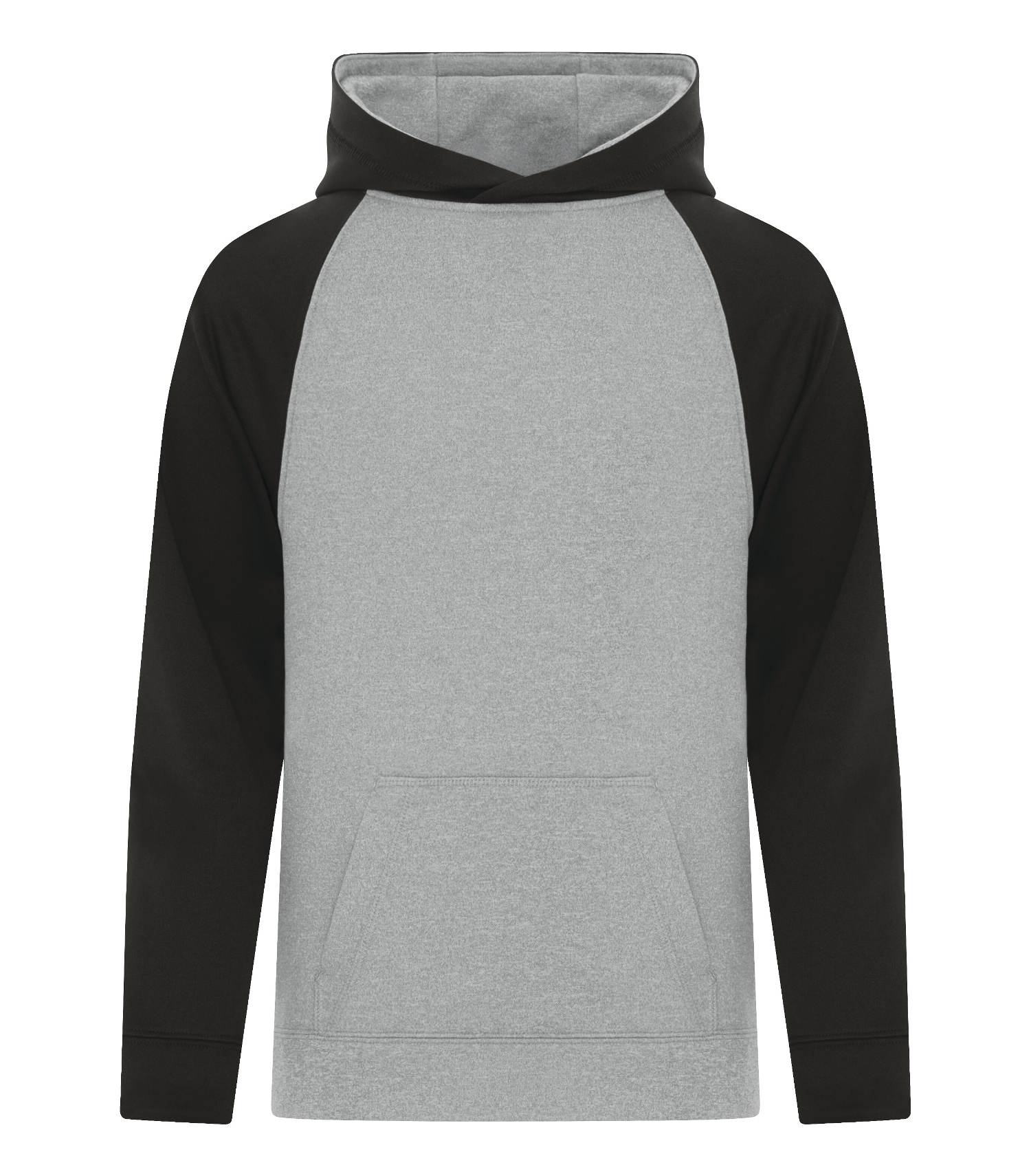 ATC™ GAME DAY™ FLEECE TWO TONE YOUTH HOODIE — Athletic Grey/Black