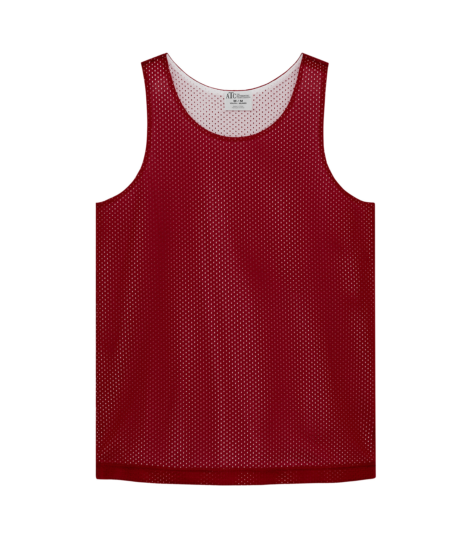 Deep Red/White